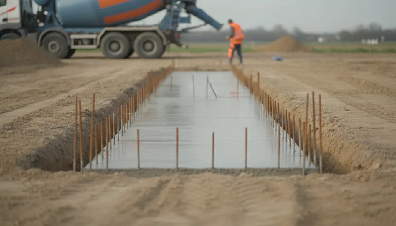 Prix des fondations d'une maison en 2026 : semelles filantes, radier, pieux
